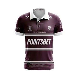 Maillot Polo Manly Warringah Sea Eagles Rugby 2024 Domicile